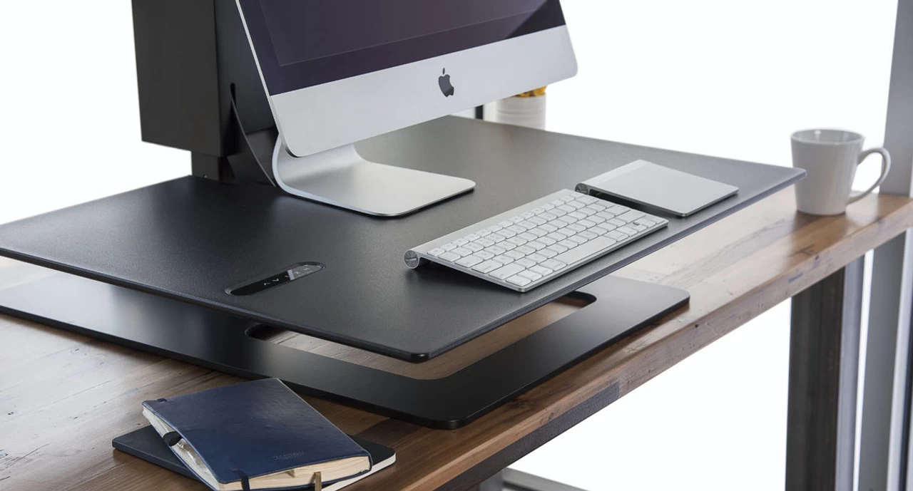 E7 Electric Standing Desk Converter By UPLIFT Desk 4 E7 Electric Standing Desk Converter By UPLIFT Desk - Image 2