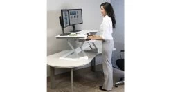 Ergotron WorkFit T Sit-Stand Desktop Workstation -Office Chair ergotron workfit t sit stand desktop workstation erg002 11 73688.1488332538