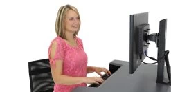 Ergotron WorkFit T Sit-Stand Desktop Workstation -Office Chair ergotron workfit t sit stand desktop workstation erg002 7 35242.1488332538
