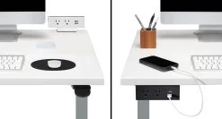 Clamp-On Or Under-Mount Power With USB By UPLIFT Desk -Office Chair gallery pdc003 clamp on or under mount power with usb 01 77478.1631545816