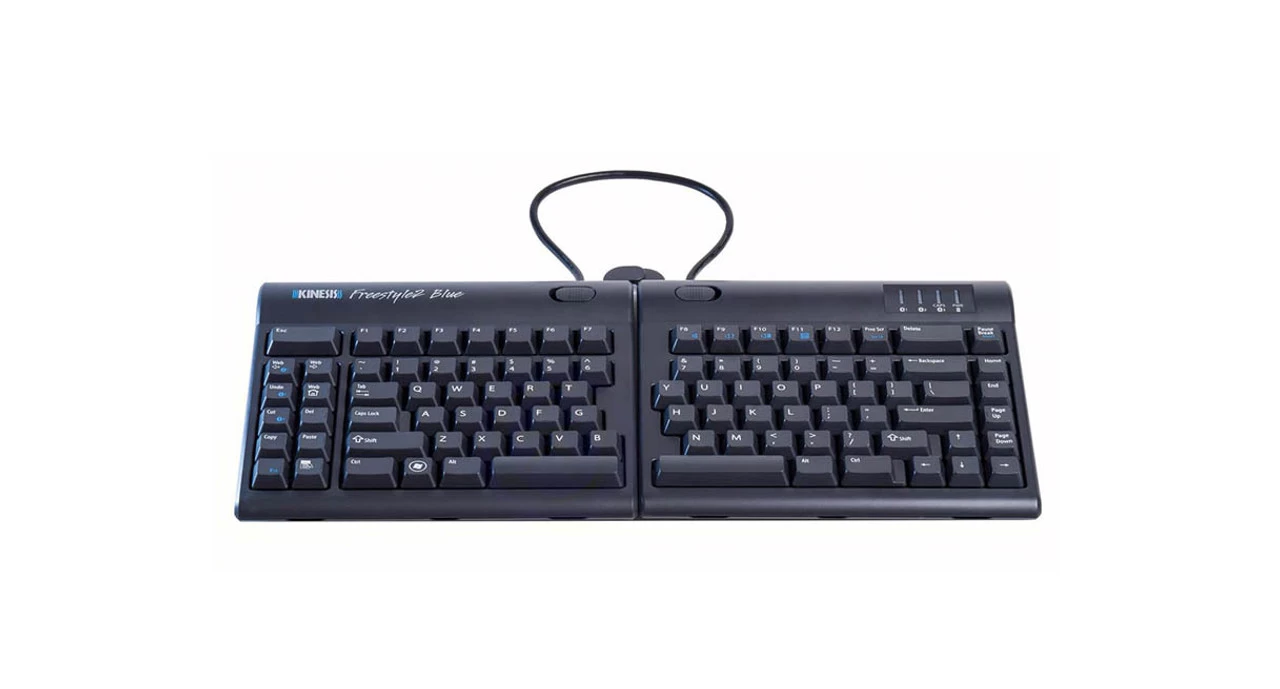 Kinesis Freestyle2 Blue, Multichannel Bluetooth Keyboard For PC 4 Kinesis Freestyle2 Blue, Multichannel Bluetooth Keyboard For PC - Image 2