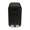 Narrow 2-Drawer File Cabinet With Seat, Rolling By UPLIFT Desk -Office Chair narrow 2 drawer file cabinet str006 black 1 29909.1529954983