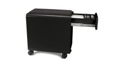 Narrow 2-Drawer File Cabinet With Seat, Rolling By UPLIFT Desk -Office Chair narrow 2 drawer file cabinet str006 side black 2 20327.1529955083