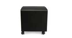 Narrow 2-Drawer File Cabinet With Seat, Rolling By UPLIFT Desk -Office Chair narrow 2 drawer file cabinet str006 side black 3 03082.1529955039