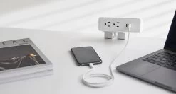 Humanscale NeatHub Clamp-On Or Under-Mount Power With USB -Office Chair product gallery image neat hub hus117 4 40163.1618512743