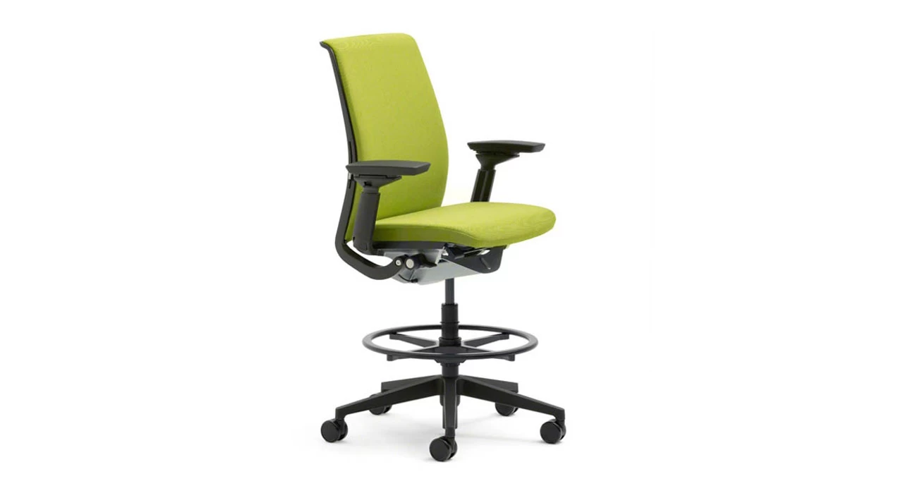 Steelcase Think Drafting Stool In Fabric 4 Steelcase Think Drafting Stool In Fabric - Image 2