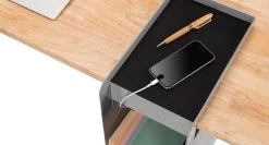 Hanging Storage Cubby By UPLIFT Desk -Office Chair uplift desk hanging storage cubby grey STR004 5 37970.1537826276